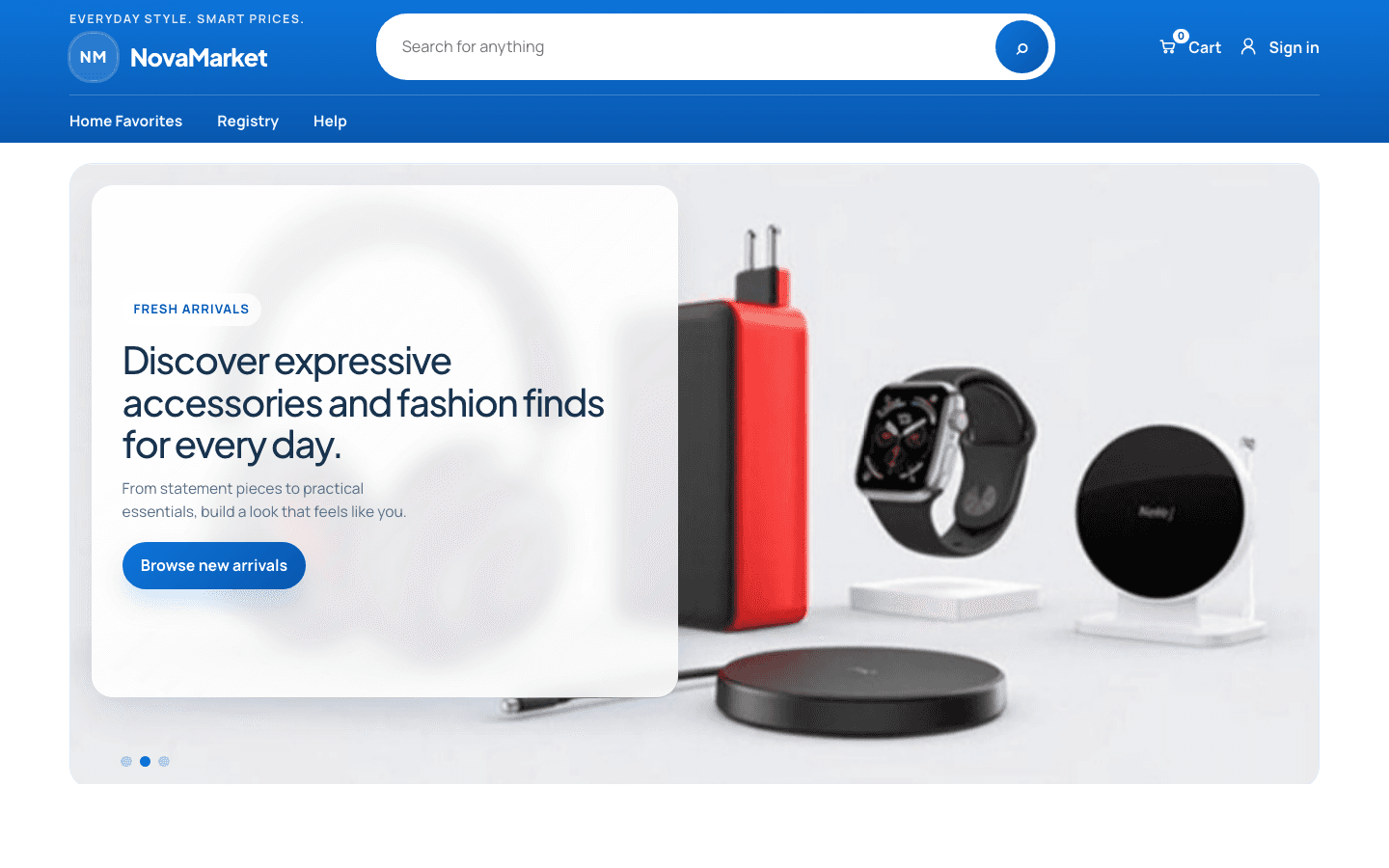 Full E-commerce Project homepage screenshot